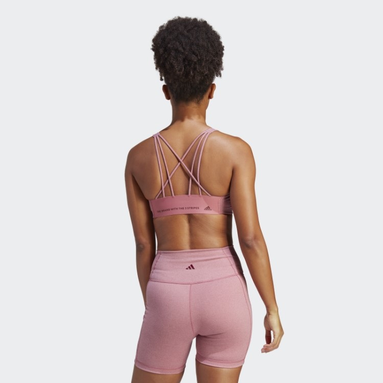 Sutiã De Suporte Médio Rosa Mel Adidas Coreflow