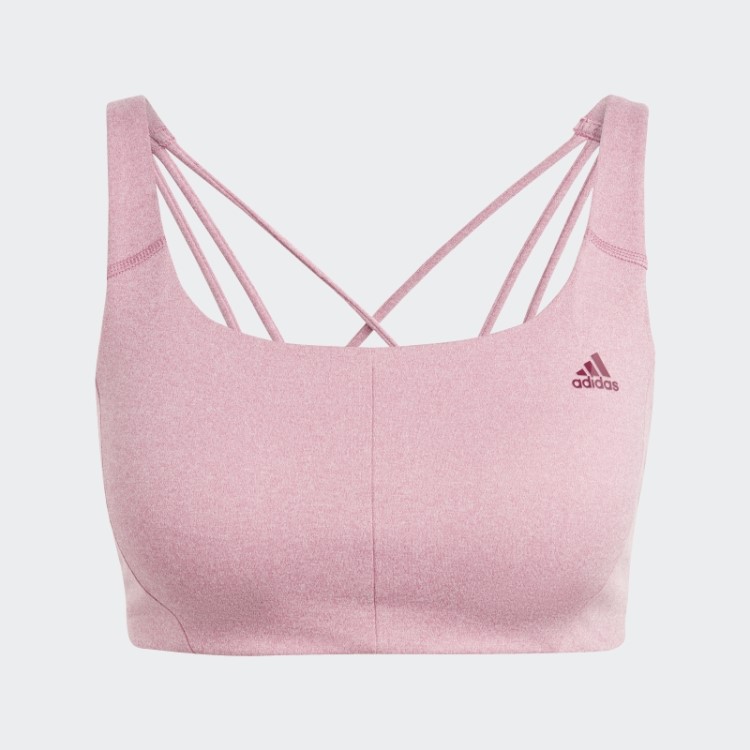 Sutiã De Suporte Médio Rosa Mel Adidas Coreflow