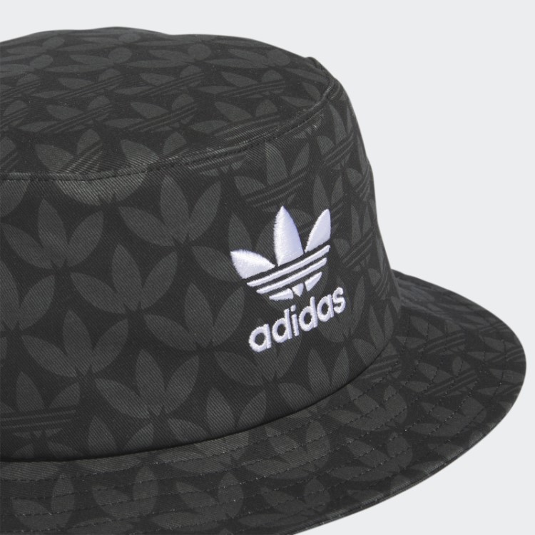 Chapéu Bucket Monograma Adidas Preto Trefoil