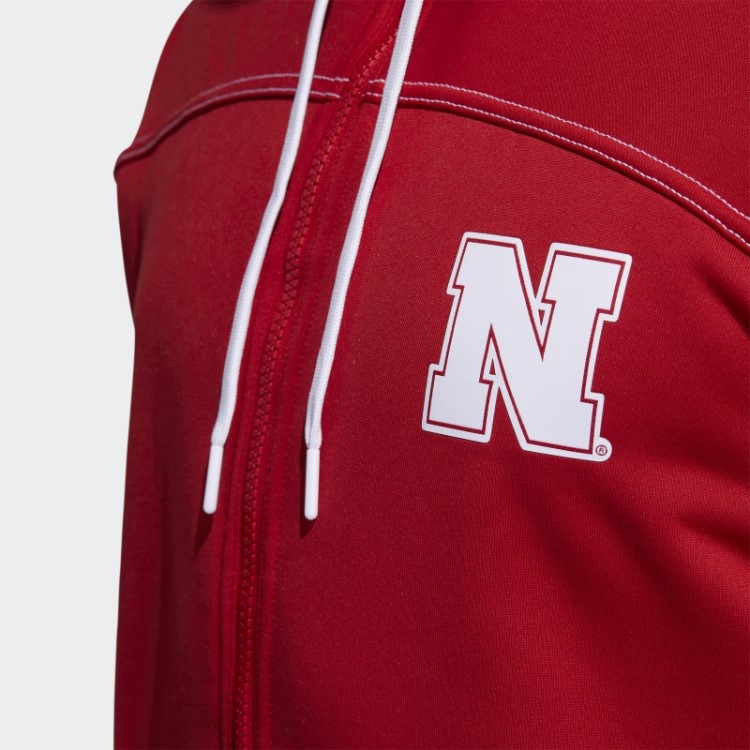 Cornhuskers Stadium Moletom Com Capuz E Zíper Adidas Vermelho