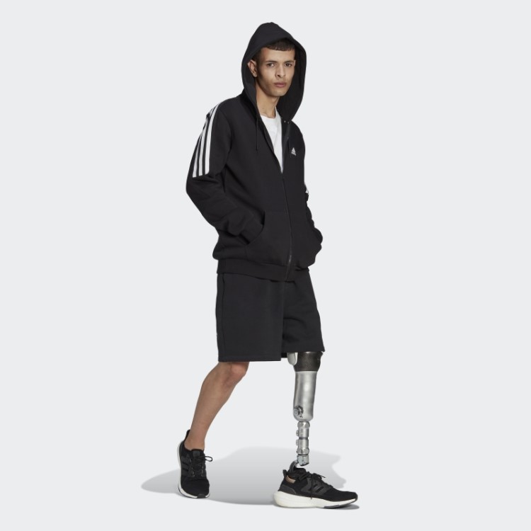 Moletom Com Capuz E Zíper Nas Três Listras Da Future Icons Preto Adidas