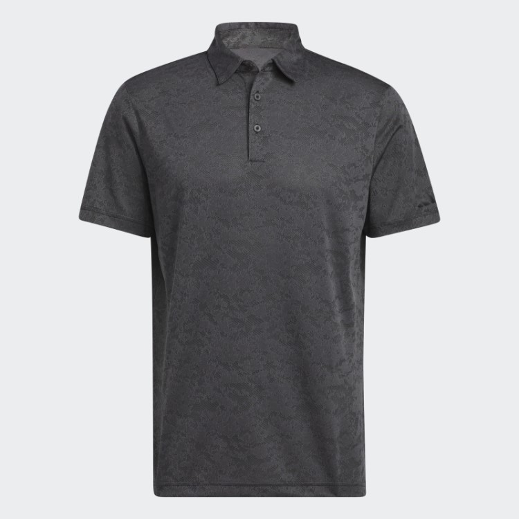 Adidas Camisa Polo De Golfe Jacquard Texturizado Cinza