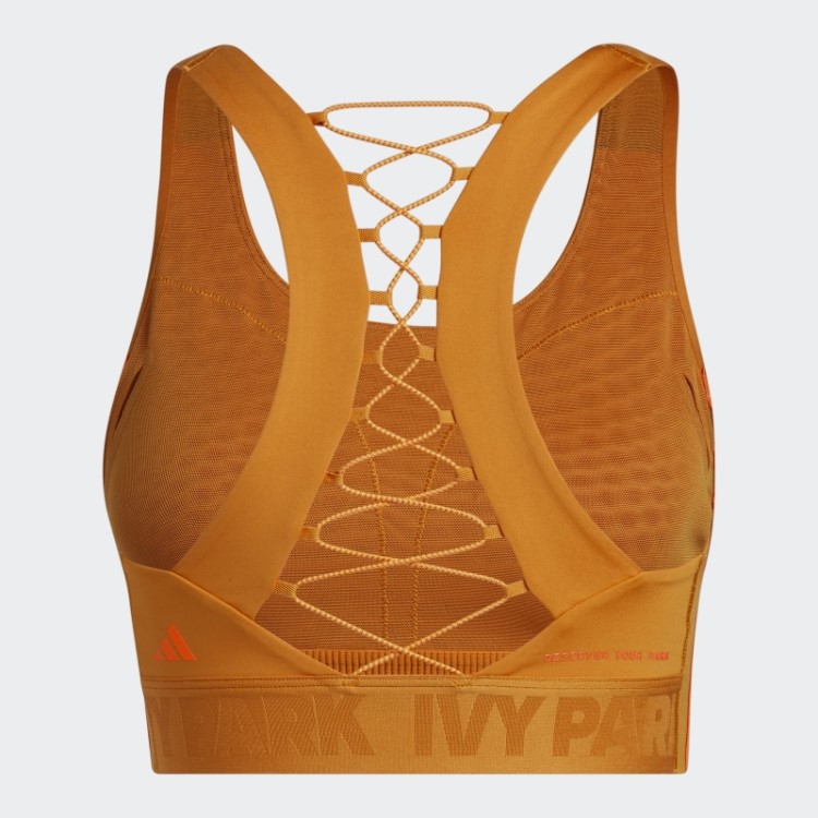Sutiã Traseiro Com Cadarço Adidas Focus Laranja