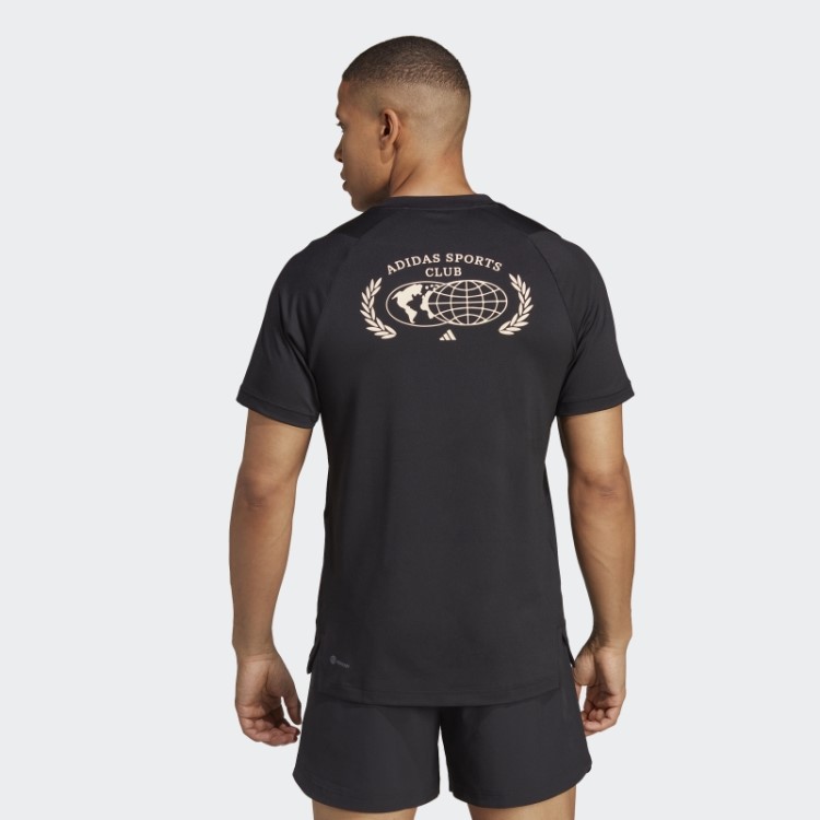 Camiseta Estampada Do Clube Esportivo Adidas Preta