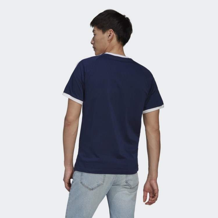 Camiseta Com As Três Listras Night Indigo Adidas Adicolor Classics