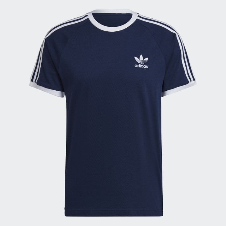 Camiseta Com As Três Listras Night Indigo Adidas Adicolor Classics