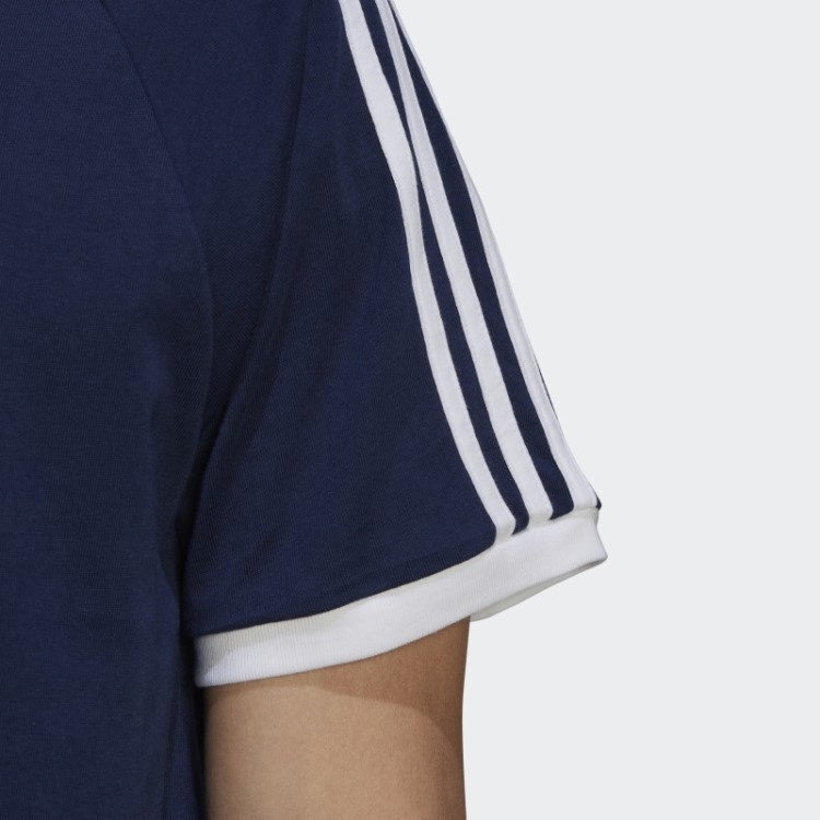 Camiseta Com As Três Listras Night Indigo Adidas Adicolor Classics