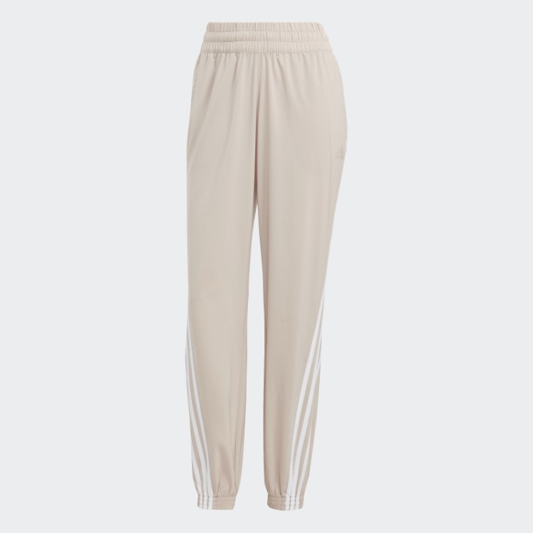 Calça Taupe Trainicons Com As Três Listras Adidas