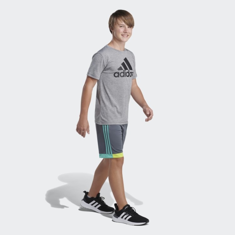 Calção Vencedor Adidas Cinza Verde