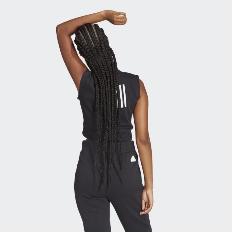Blusa Cropped Sem Mangas Adidas Black Mission Win