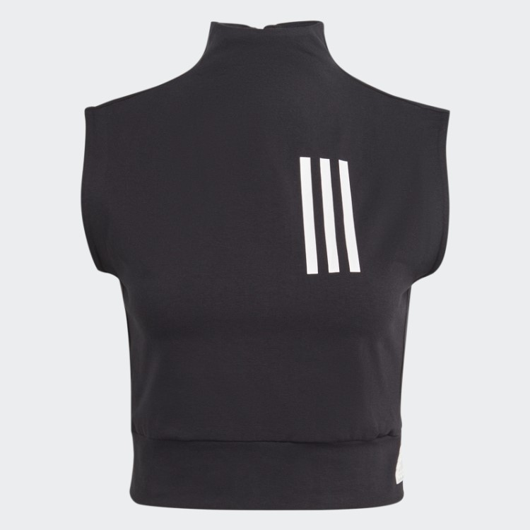 Blusa Cropped Sem Mangas Adidas Black Mission Win