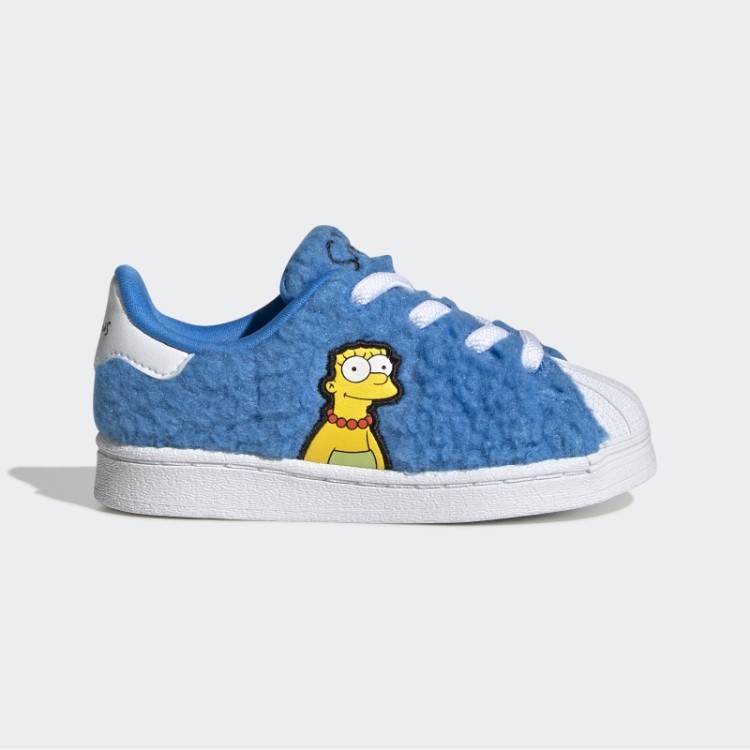 Os Simpsons Marge Superstar Sapatos Adidas Branco