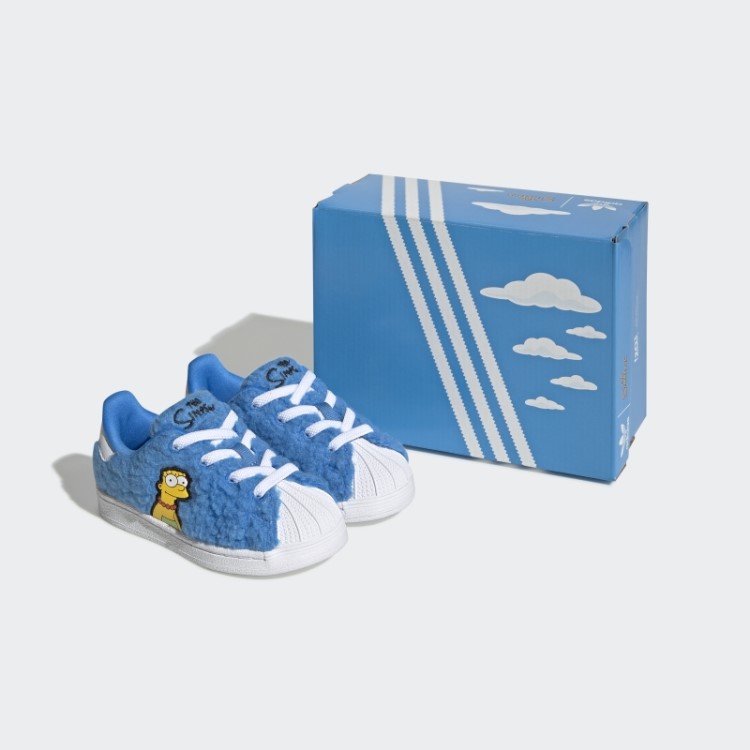 Os Simpsons Marge Superstar Sapatos Adidas Branco
