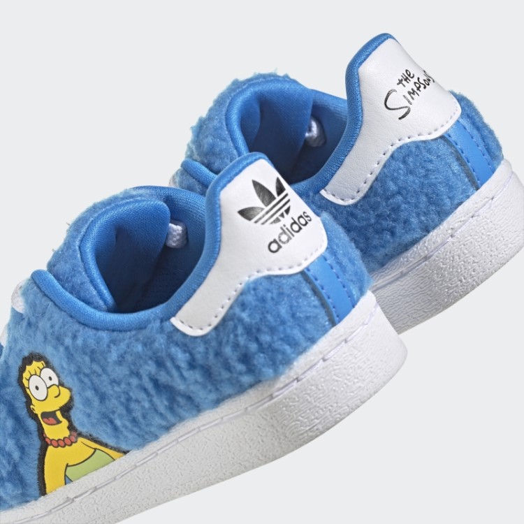 Os Simpsons Marge Superstar Sapatos Adidas Branco