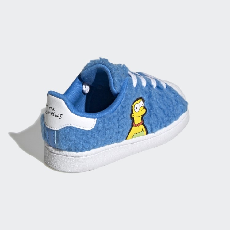 Os Simpsons Marge Superstar Sapatos Adidas Branco