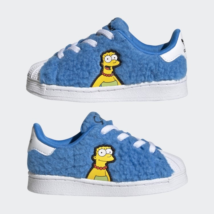 Os Simpsons Marge Superstar Sapatos Adidas Branco