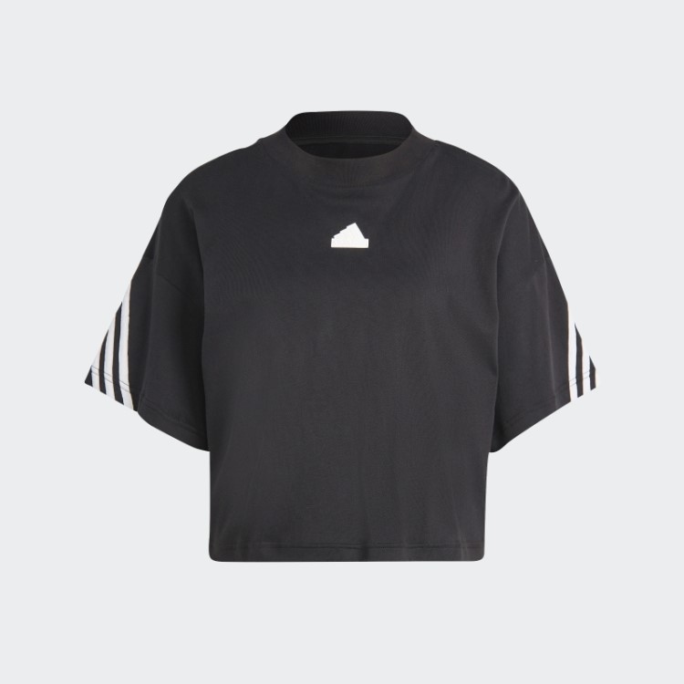 Camiseta Preta Adidas Future Icons Com As Três Listras