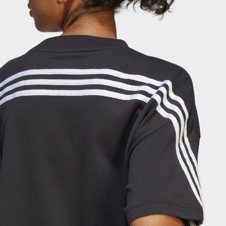Camiseta Preta Adidas Future Icons Com As Três Listras