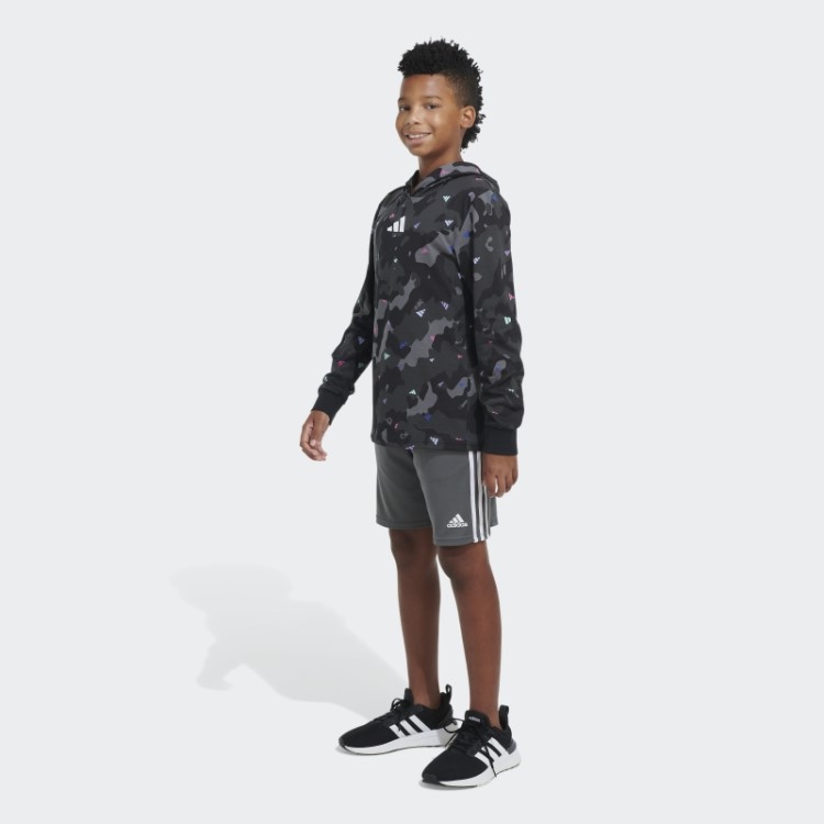 Camiseta Com Capuz Ls Aop Camo Preto Adidas
