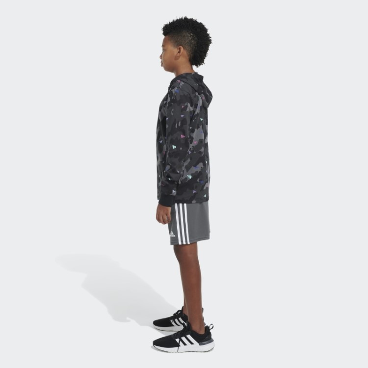 Camiseta Com Capuz Ls Aop Camo Preto Adidas