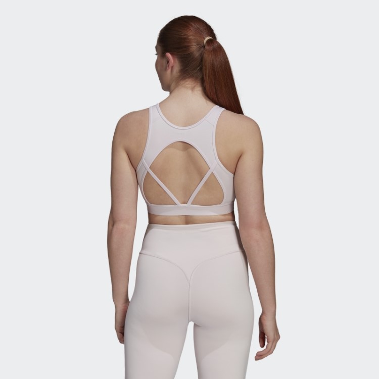 Sutiã Rosa Hyperglam Aeroready Training Leve Para Treino Adidas