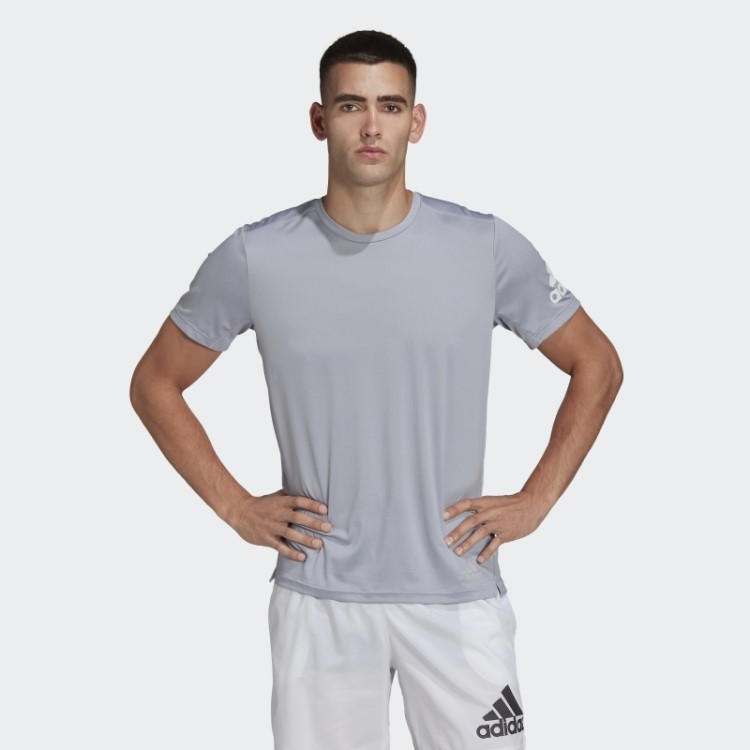 Camiseta Adidas Run It Prateada