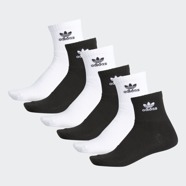 Meias Trefoil 3 Pares Pretas Adidas