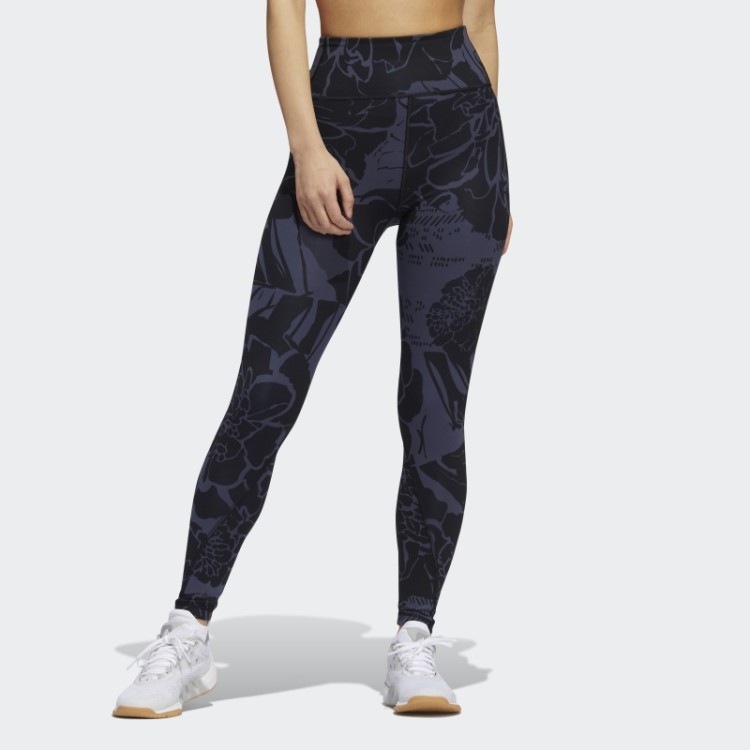 Legging Optime Superher Training 7/8 Azul Marinho Adidas