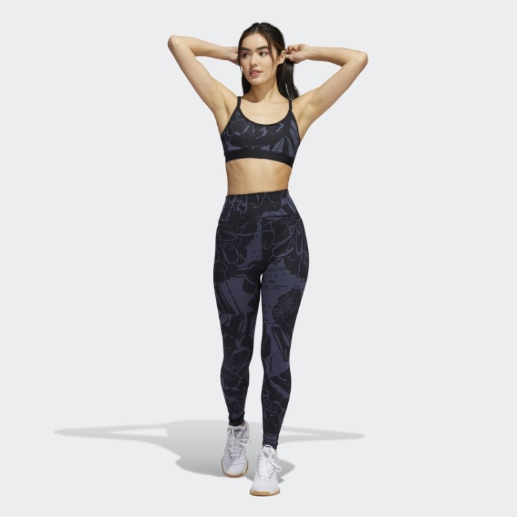 Legging Optime Superher Training 7/8 Azul Marinho Adidas