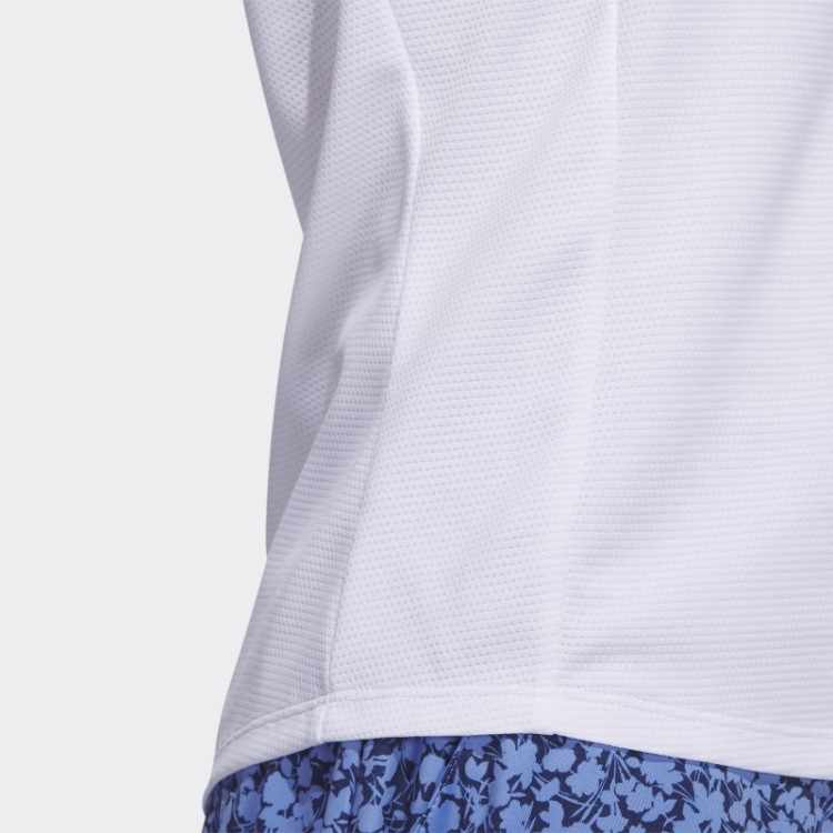 Camisa Polo De Golfe Texturizada Adidas Branca