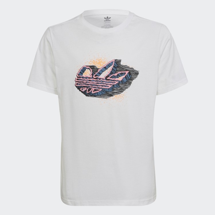 Camiseta Estampada Branca Quente Adidas