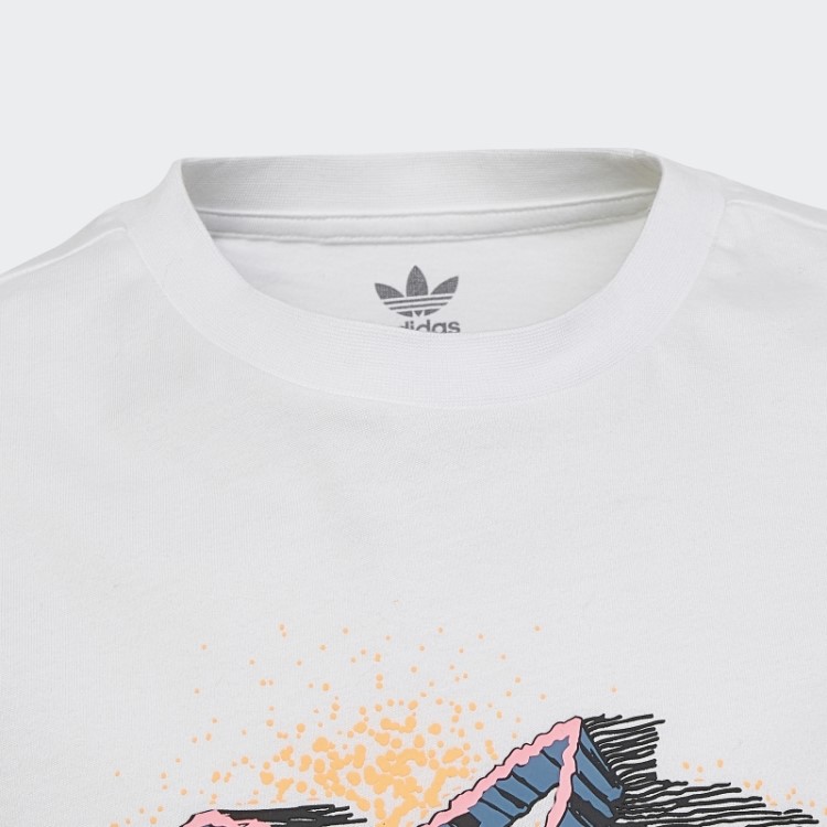 Camiseta Estampada Branca Quente Adidas