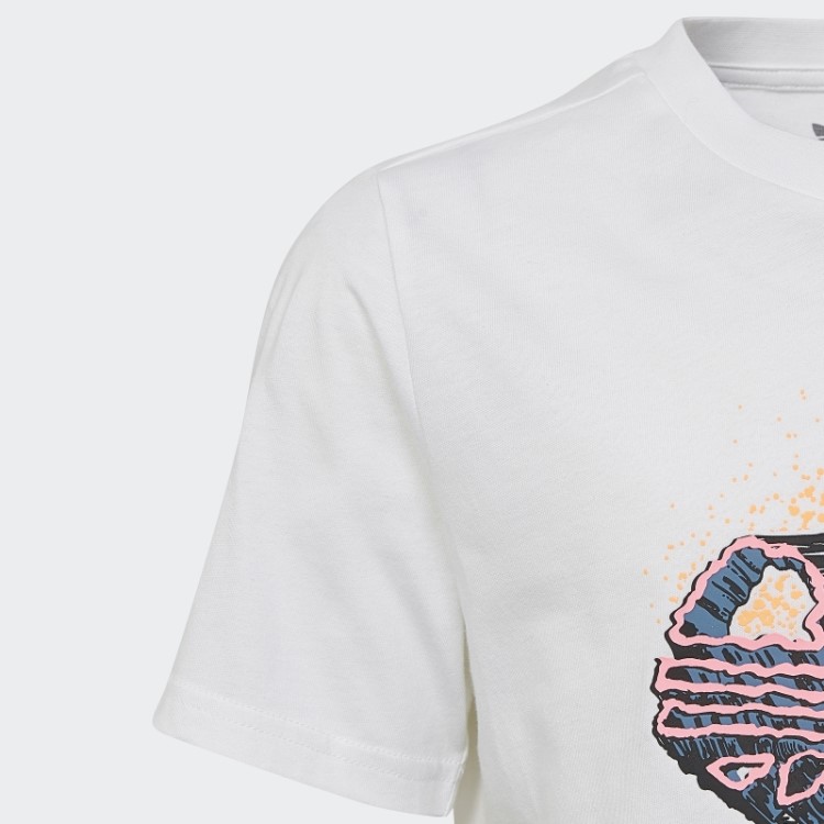 Camiseta Estampada Branca Quente Adidas