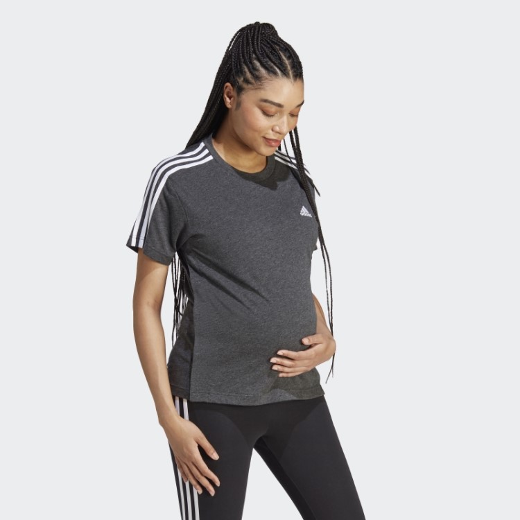 Camiseta Gestante Adidas Preta Melange