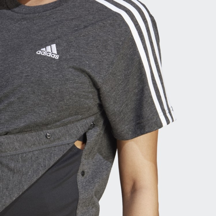 Camiseta Gestante Adidas Preta Melange