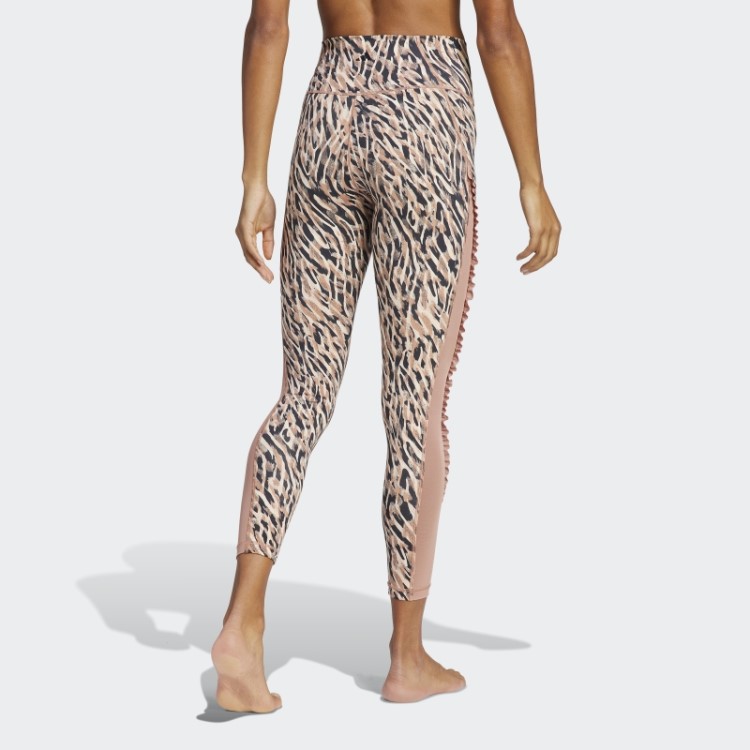 Legging 7/8 Adidas Ecru Tint Yoga Studio Clash Print