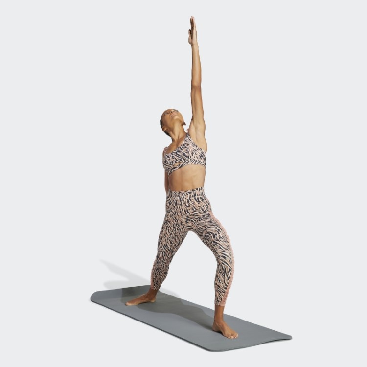 Legging 7/8 Adidas Ecru Tint Yoga Studio Clash Print