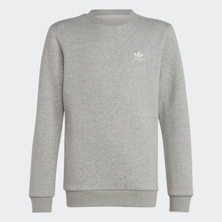 Moletom Adicolor Crew Cinza Médio Adidas