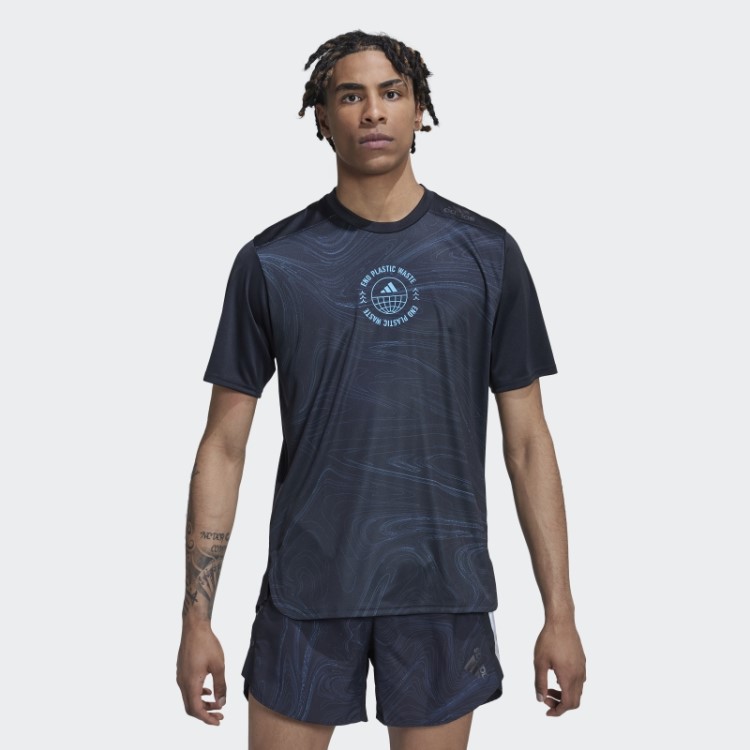 Adidas Projetado Para Correr Para Os Oceanos Camiseta Preta