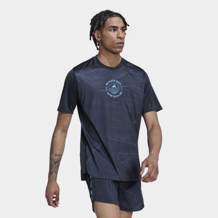 Adidas Projetado Para Correr Para Os Oceanos Camiseta Preta