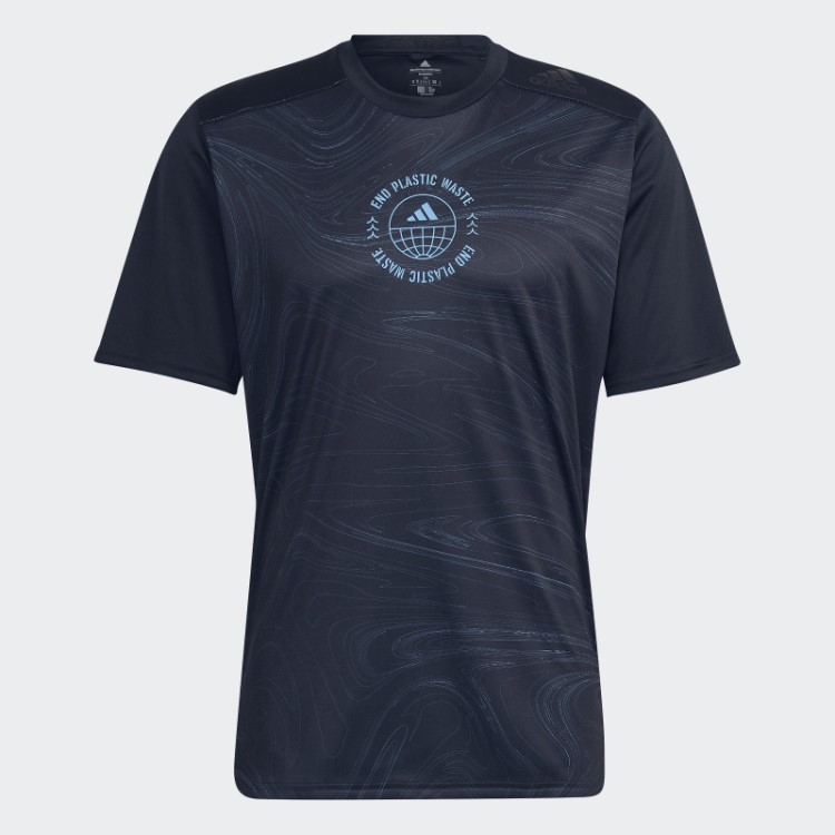 Adidas Projetado Para Correr Para Os Oceanos Camiseta Preta