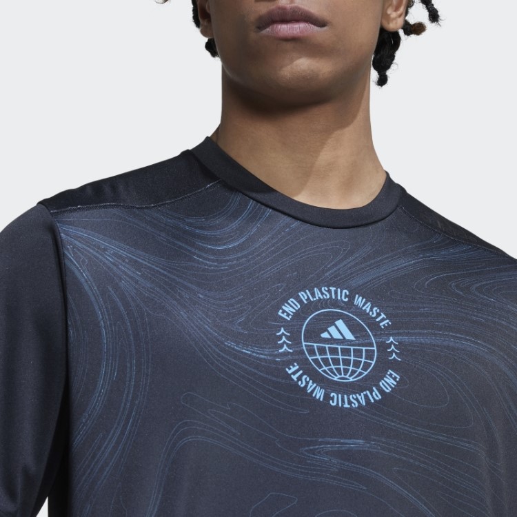 Adidas Projetado Para Correr Para Os Oceanos Camiseta Preta