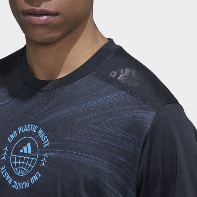 Adidas Projetado Para Correr Para Os Oceanos Camiseta Preta