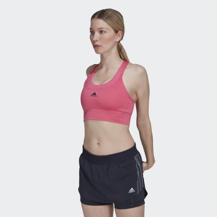 Sutiã De Bolso De Suporte Médio Adidas Magenta