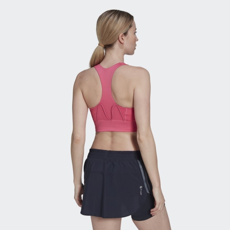 Sutiã De Bolso De Suporte Médio Adidas Magenta