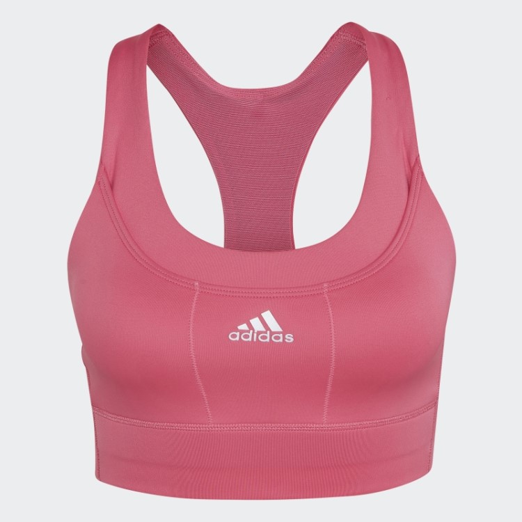 Sutiã De Bolso De Suporte Médio Magenta Adidas