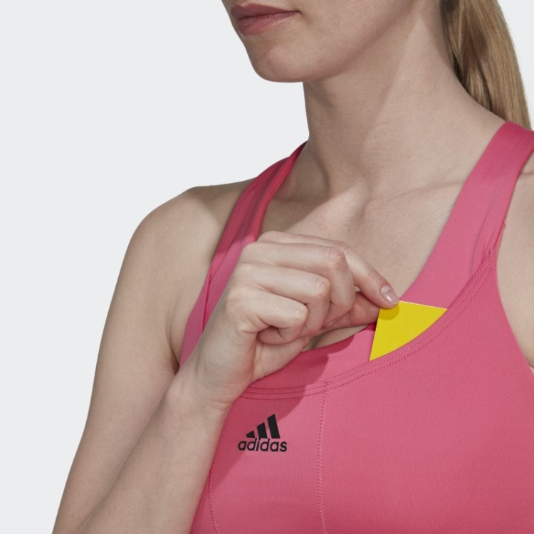 Sutiã De Bolso De Suporte Médio Magenta Adidas