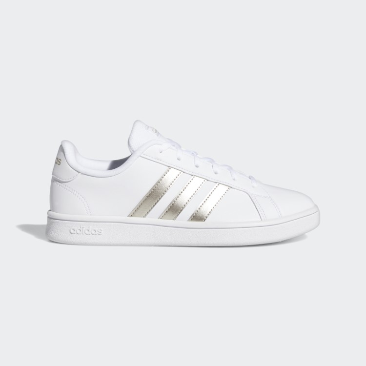 Tênis Adidas Grand Court Base Metalizado Platinado
