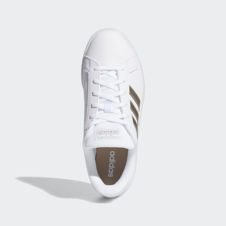 Tênis Adidas Grand Court Base Metalizado Platinado