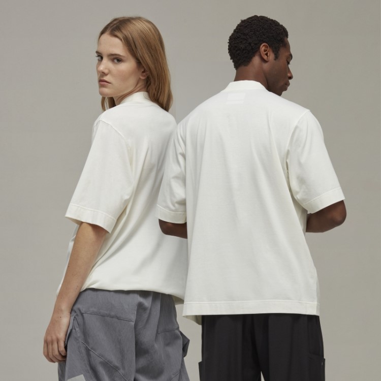 Camiseta Estilosa Y-3 Com Meio Zíper E Manga Curta Adidas